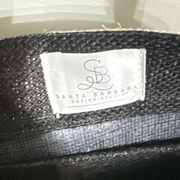 NWT "THE TOTE BAG" Shop Local Jute Canvas Black & Tan Shoulder Bag - Picture 5 of 10